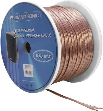 Omnitronic Speaker Cable 2x2.5 100m clear