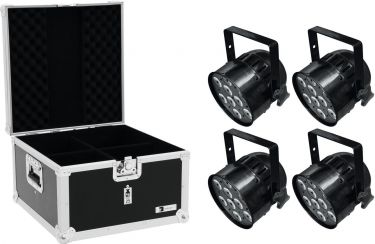 Eurolite Set 4x LED PAR-56 HCL Short bk + EPS Case