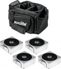 Brands, Eurolite Set 4x AKKU IP Flat Light 1 chrome + Soft Bag