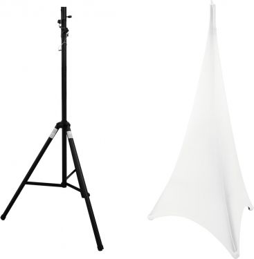 Eurolite Set STV-40S-WOT Steel Stand + Tripod Cover white