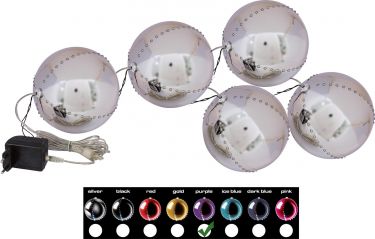 Europalms LED Snowball 8cm, purple 5x
