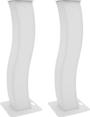 Eurolite 2x Stage Stand 150cm curved incl. Cover and Bag, white