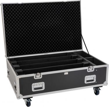 Roadinger Flightcase PRO 4x LED BAR-8 SWING with wheels