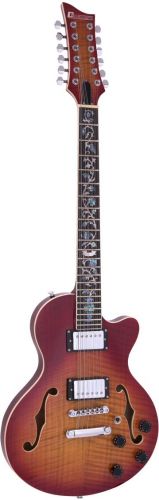 Dimavery LP-612 Electric Guitar, flamed sunburst
