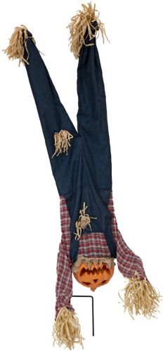 Europalms Halloween Ground Stake Figure Pumpkin Man Handstand, animated, 153cm