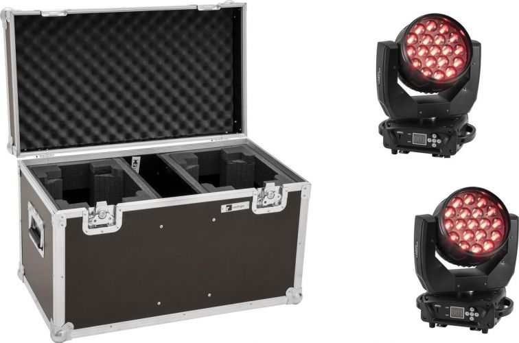 Eurolite Set 2x LED TMH-X4 Moving Head Wash Zoom + EU Case