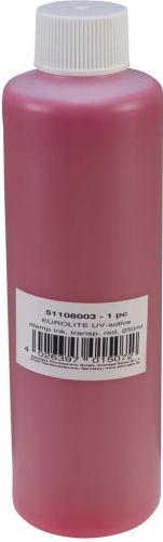 Eurolite UV-active Stamp Ink, transparent red, 250ml