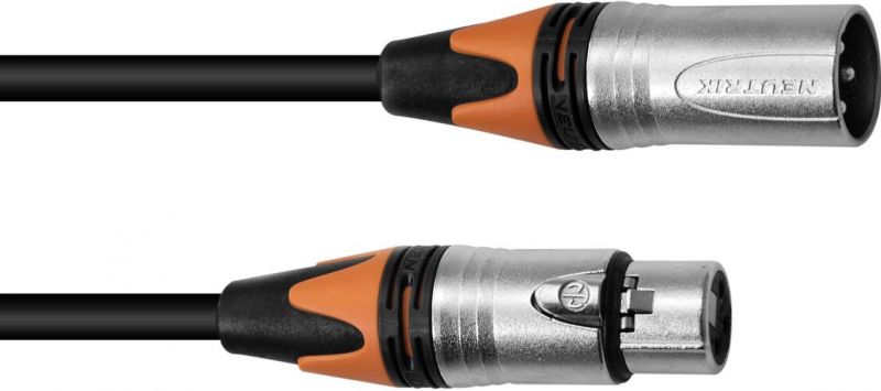 PSSO XLR Cable COL 3-pin 3m bk Neutrik
