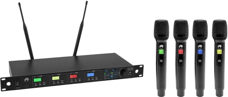 Omnitronic UHF-604 4-channel Wireless Mic System 823-832/863-865 MHz