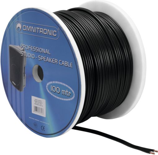 Omnitronic Speaker Cable 2x2.5 100m bk