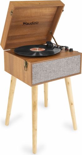 Fremont Record Player with Stand Wood