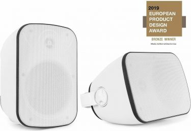 Udendørs Højttalersæt med vægbeslag og flot design / 8 Ohm / 5" 120W / IPX5 / BD50W, Hvid