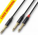 Jack Stereo - 2 x Jack Mono, CX76-3 Cable 6.3 Stereo- 2x6.3 Mono 3.0m