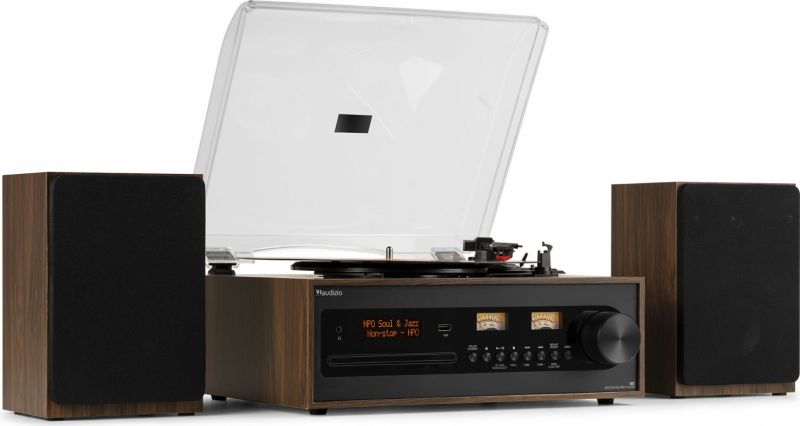 Boston Record Player Set with Speakers