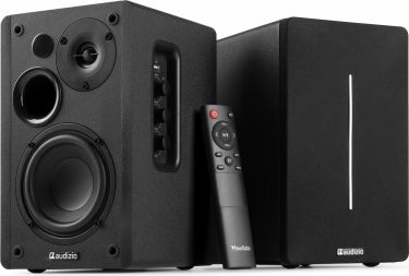 KS01B Active Bookshelf Speaker Set 120W BT Black