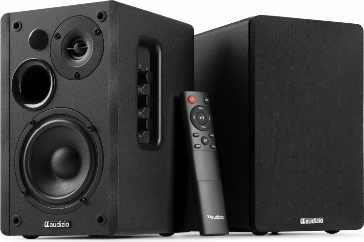 KS01 Active Bookshelf Speaker Set 80W Black