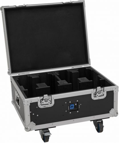 Roadinger Flightcase 4x AKKU MBT-3 with wheels and charging function