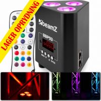 Beamz BBP93 Batteri Uplight Par 3x 10W / RGBW / 3 kant-design, Perfect til lys i alutruss!