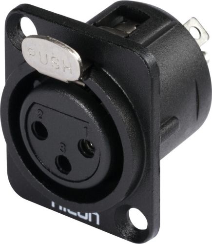HICON XLR mounting plug 3-pin HI-X3DF-M