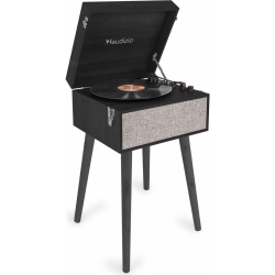 Fremont Record Player with Stand Black TILBUD NU