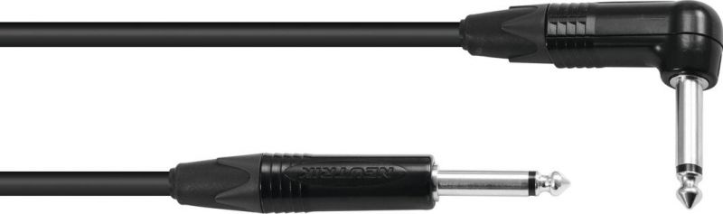 SOMMER CABLE Jack Cable 6.3 mono 1x 90° 6m bk Neutrik