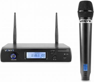 WM61 Trådløs Mikrofon UHF 16Ch med 1 Håndholdt Mikrofon