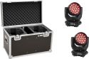 Diverse, Eurolite Set 2x LED TMH-X4 Moving Head Wash Zoom + EU Case