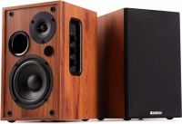 KS02 Active Bookshelf Speaker Set 80W BT Wood