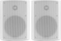 Højttalere, Inde/Udendørs Højttalersæt, kompakt design med vægbeslag / 8 Ohm / 6.5" 150W / IPX5 / BGO65, Hvid