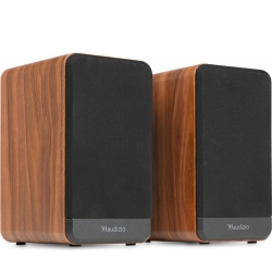 BS10 Active Bookshelf Speaker Set 80W BT Wood TILBUD NU