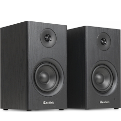 BS15 Active Bookshelf Speaker Set 60W BT Black TILBUD NU