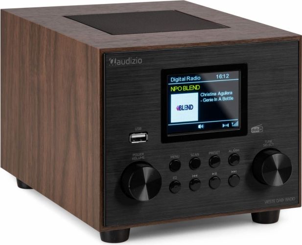 Vieste DAB+ Radio with Subwoofer Wood