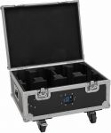 Roadinger Flightcase 4x AKKU MBT-3 with wheels and charging function