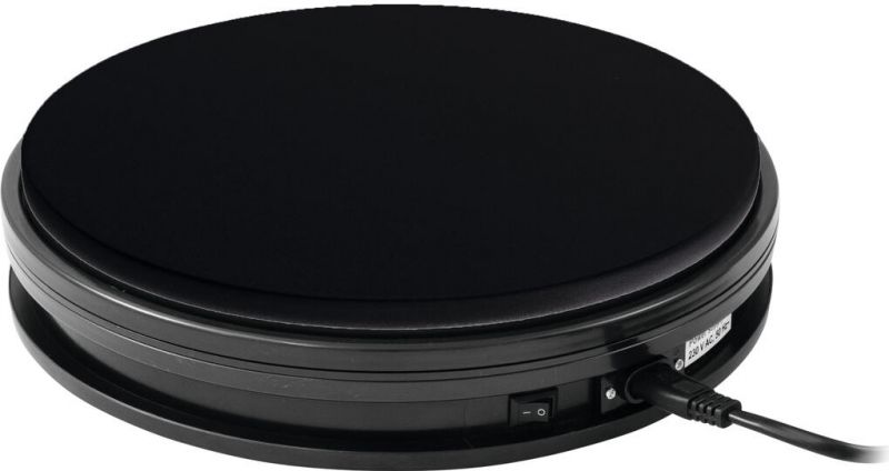 Europalms Rotary Plate 25cm up to 25kg black