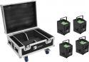 Eurolite Set 4x AKKU IP UP-4 QCL Spot QuickDMX MK2 + Flightcase with wheels and charging function