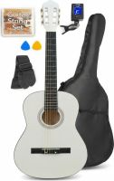 Junior Guitarpakke 36" - 3/4 junior-guitar, Akustisk (6-11 år) Hvid / Alt du skal bruge!