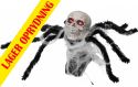 UV Lys, Halloween Dekoration, Animeret Figur med Lys- og Lydeffekter, Springende Edderkop, 45cm