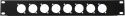 Flight Case Accessories, Omnitronic Front Panel Z-19 8x XLR (D-type) 1U