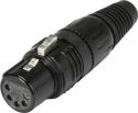 XLR (4/5/7 pin), HICON XLR socket 5-pin HI-X5CF-B
