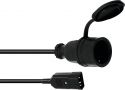 Power Cables with IEC, Omnitronic Adapter Cable IEC(M)/Safety Plug(F) 1m