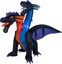 UV Lys, Halloween Dekoration, Oppustelig dragefigur, 208cm