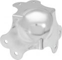 Flight Case Accessories, Roadinger Steel Ball Corner, 3 legs, 64mm