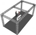 Komplette Setup, Alutruss Truss Set QUADLOCK 6082 rectangle 7.71x4x3.5m (WxDxH)