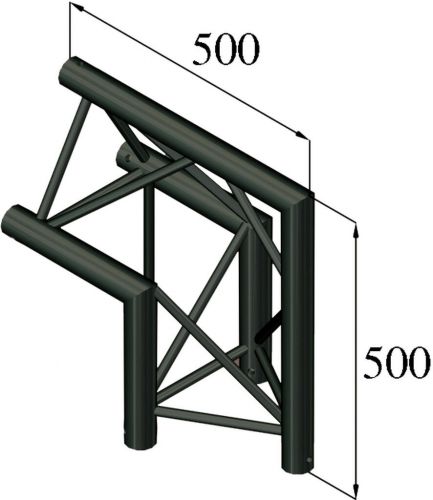 Alutruss TRILOCK S-PAC 24 2-way Corner 90°/\\ black