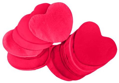TCM FX Slowfall Confetti Hearts 55x55mm, red, 1kg