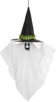 UV Lys, Halloween Dekoration, Animeret Figur Med Lys- og Lydeffekter, Svævende Spøgelse, 110cm