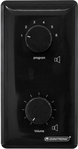 Omnitronic PA Vol Contr/Prog Select 5W mono bk