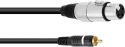 XLR - Phono, Omnitronic Adapter Cable RCA/XLR(F) 2m bk