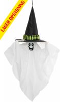 UV Lys, Halloween Dekoration, Animeret Figur Med Lys- og Lydeffekter, Svævende Spøgelse, 110cm