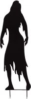 UV Lys, Halloween Dekoration, Silhuet af Metal Zombie, 135 cm